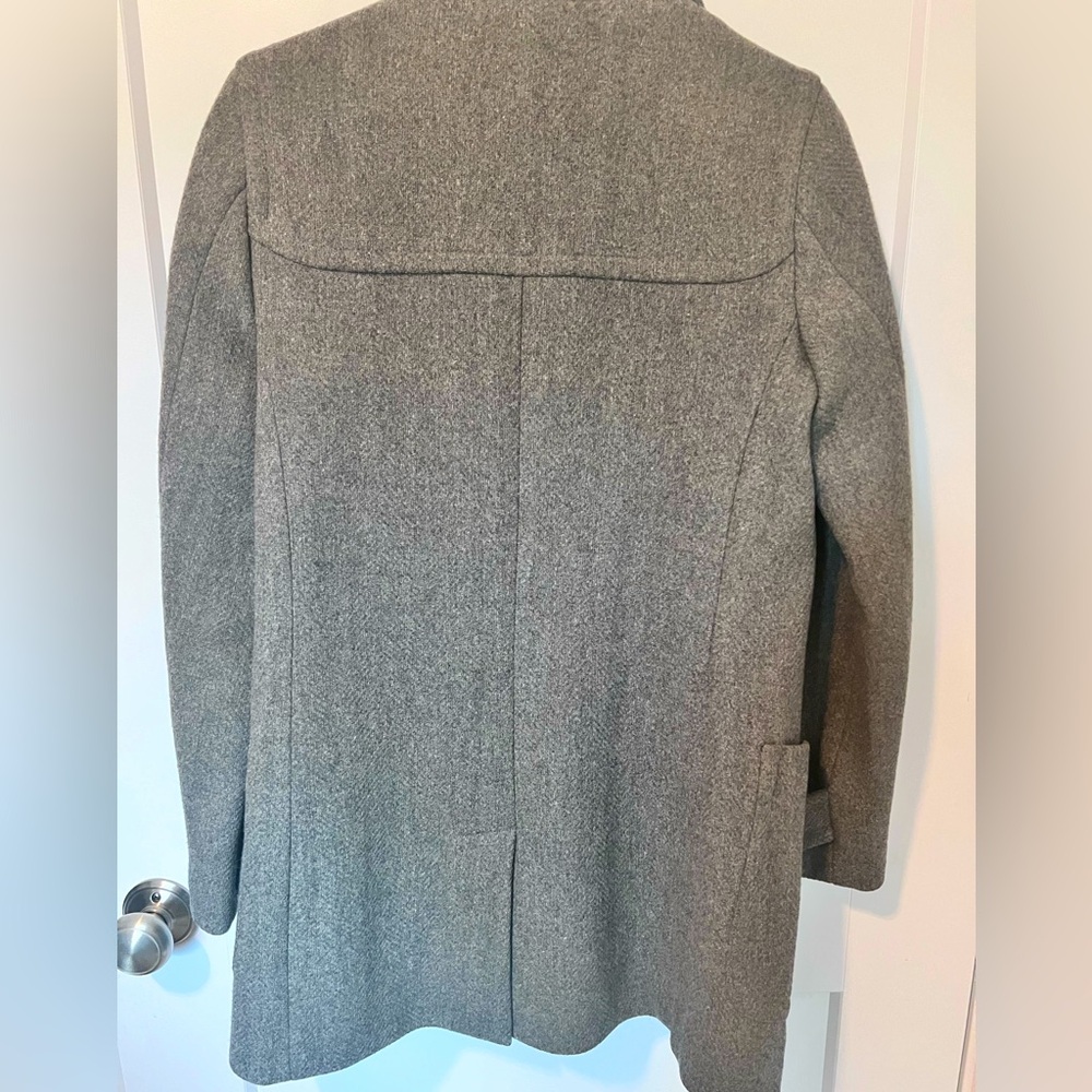 Banana Republic Wool Gray Front Zipper Car Coat - Picture 3 of 9